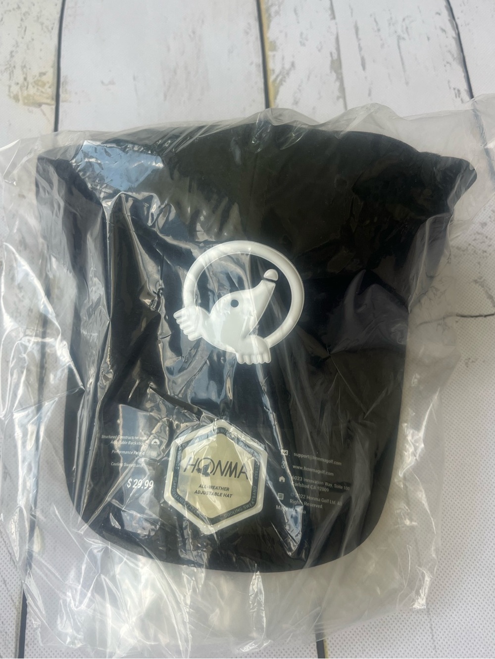 HONMA Black Golf Hat Mole new with tags